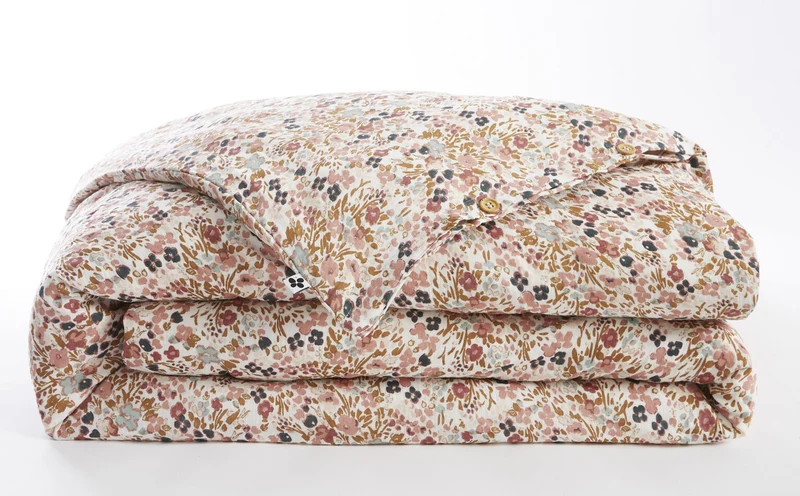 Housse de couette 240 x 220 cm Gaze de coton imprimée CAPUCINE Pampa