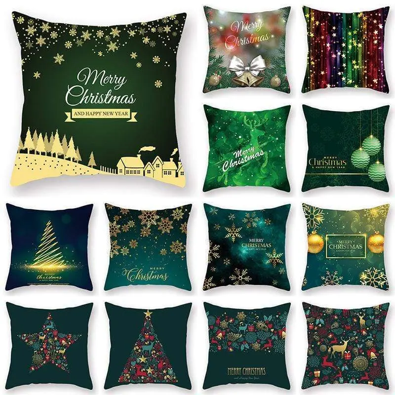 Taie d'oreiller coussin en peau de pêche de Noël