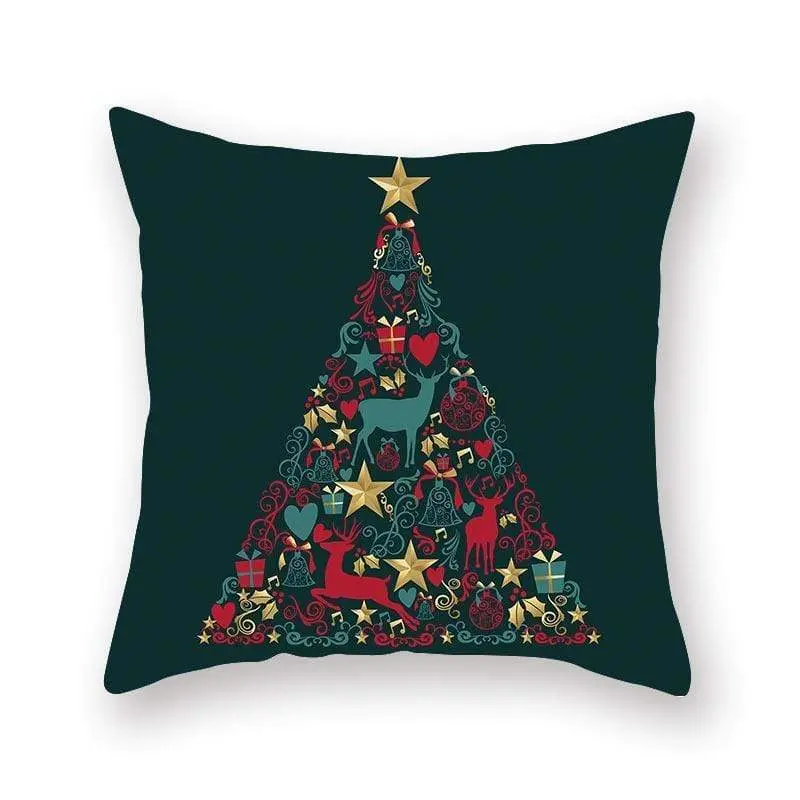 Taie d'oreiller coussin en peau de pêche de Noël