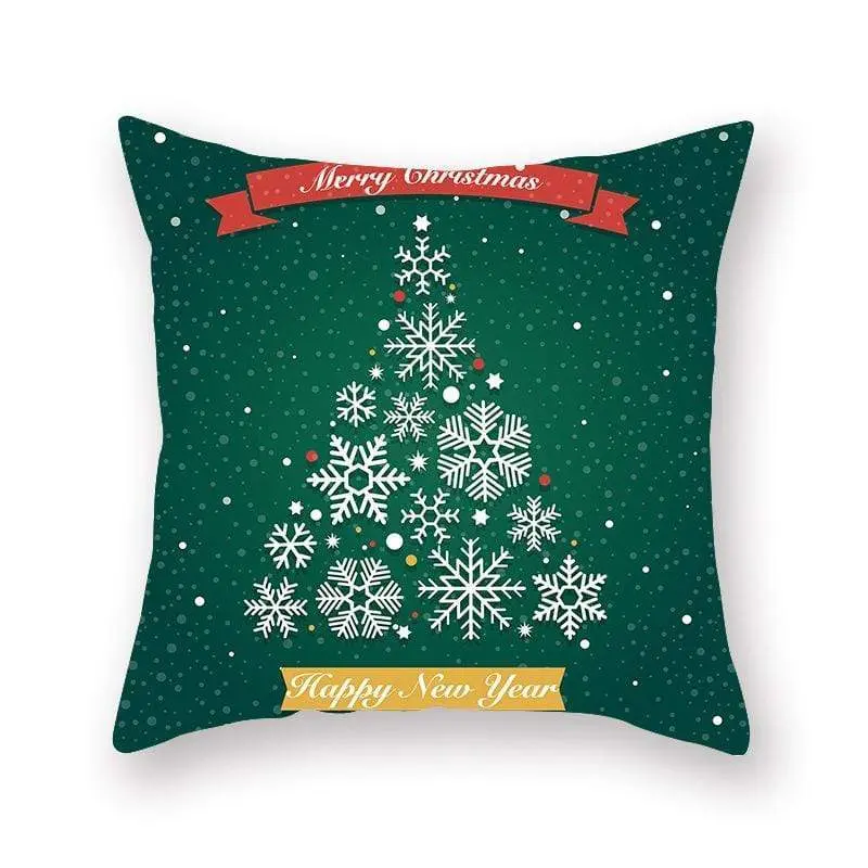 Taie d'oreiller coussin en peau de pêche de Noël