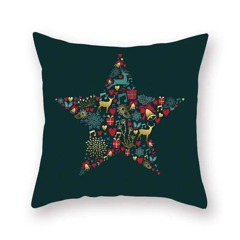 Taie d'oreiller coussin en peau de pêche de Noël