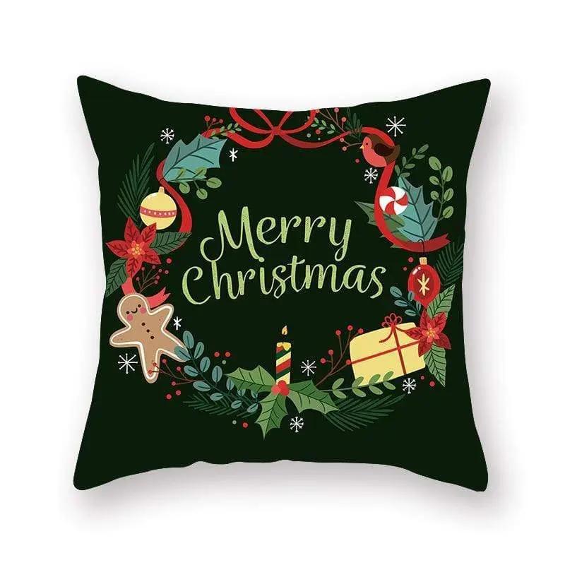 Taie d'oreiller coussin en peau de pêche de Noël