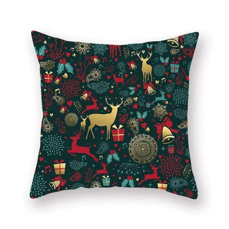 Taie d'oreiller coussin en peau de pêche de Noël