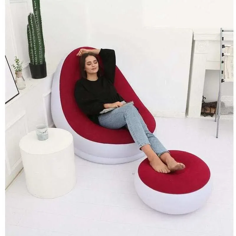 Canapé gonflable LAZYSOF, Fauteuil paresseux avec repose pied pliant gonflable