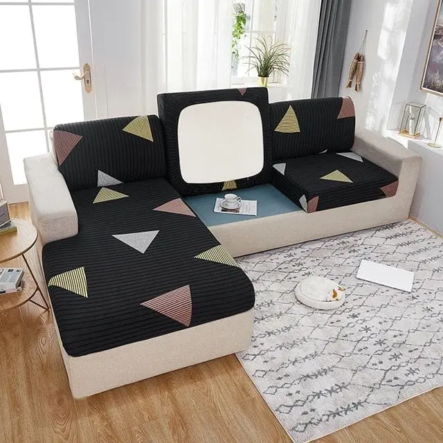 Housse pour coussin canapé d'angle imprimée BORKAS