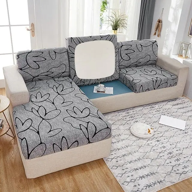Housse pour coussin canapé d'angle imprimée BORKAS