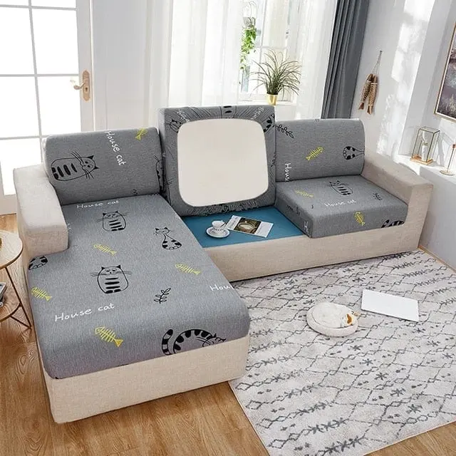Housse pour coussin canapé d'angle imprimée BORKAS