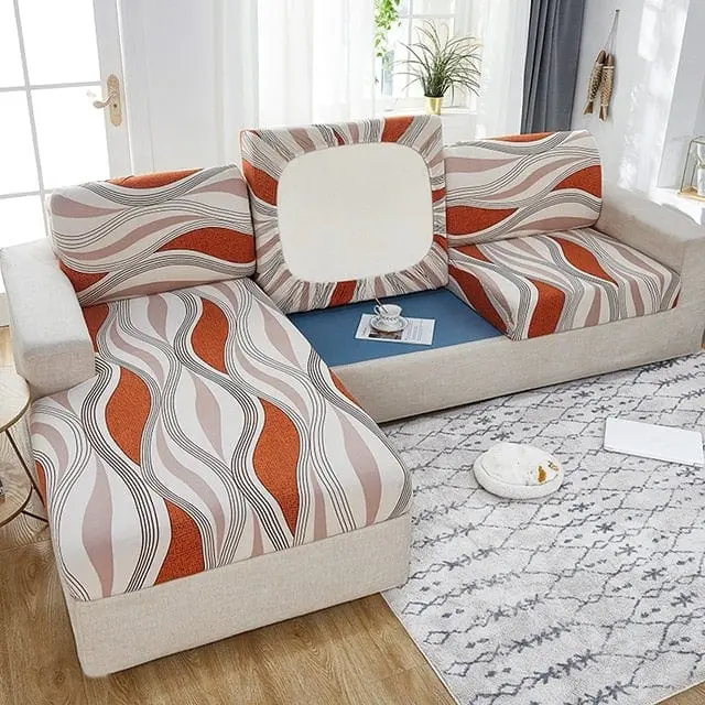 Housse pour coussin canapé d'angle imprimée BORKAS