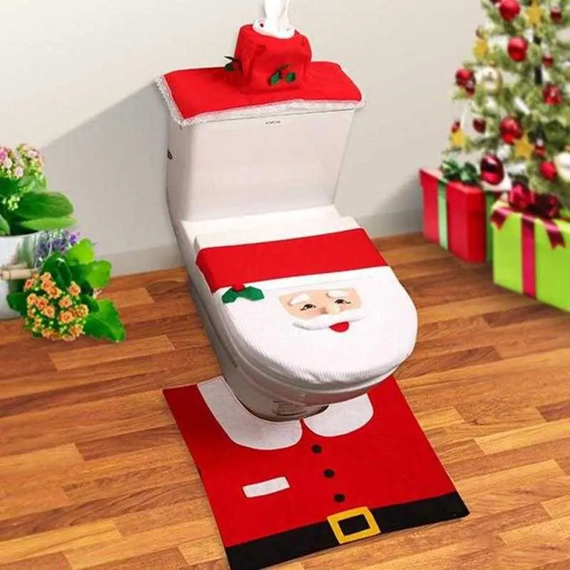 Housse de siège de toilette de Noël