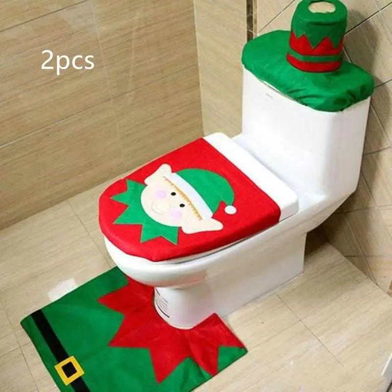 Housse de siège de toilette de Noël