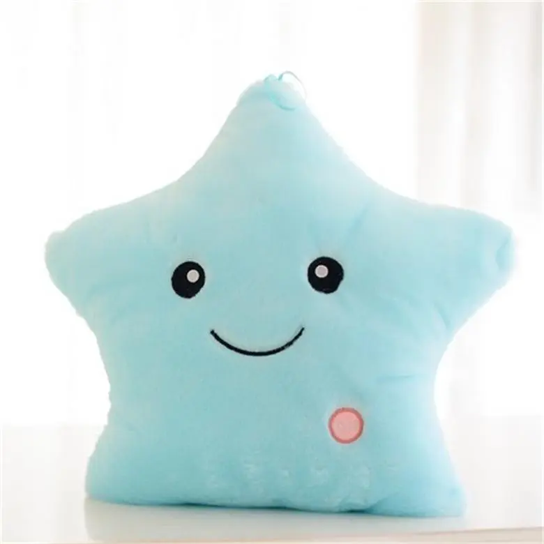 KYALO - Oreiller étoile en peluche brillant et lumineux
