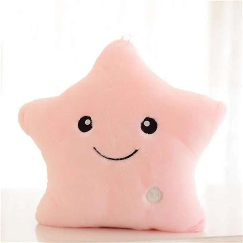 KYALO - Oreiller étoile en peluche brillant et lumineux