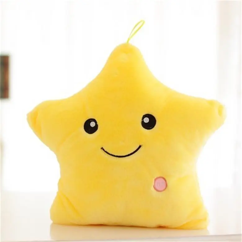 KYALO - Oreiller étoile en peluche brillant et lumineux