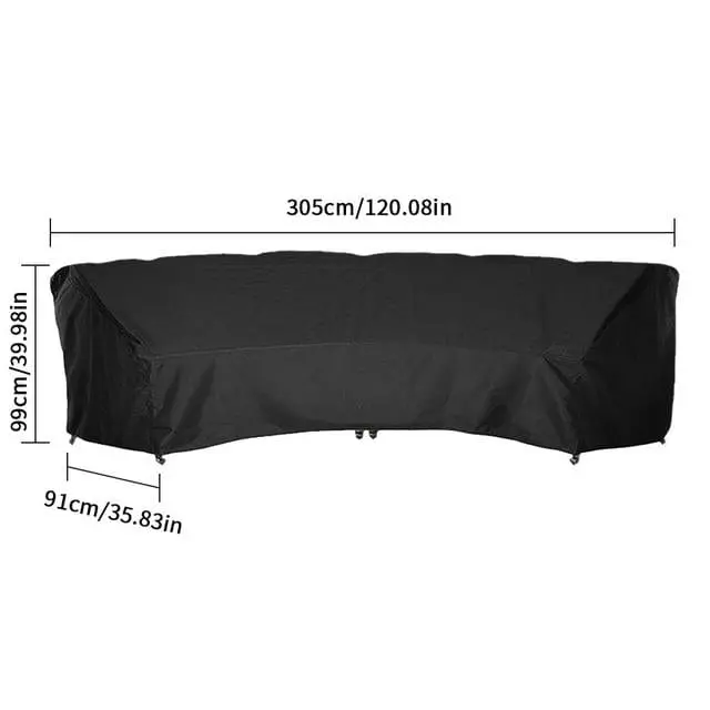 JARDYSET - Housse de jardin imperméable pour canapé incurvée style Patio extérieur