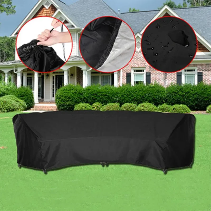 JARDYSET - Housse de jardin imperméable pour canapé incurvée style Patio extérieur