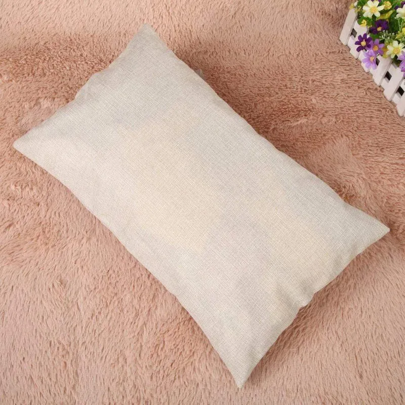 Housse de coussin et taie d'oreiller en coton et lin motif chien