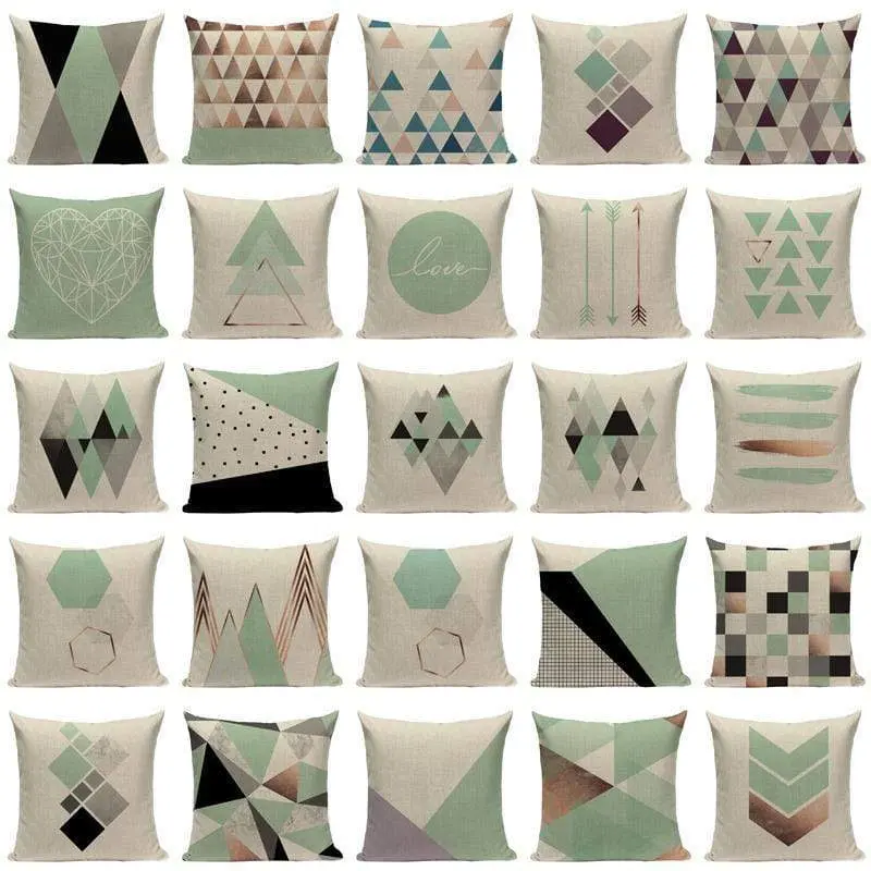 VERT - Housse de coussin
