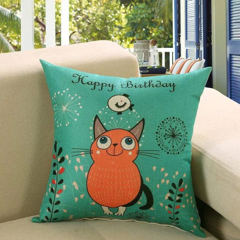 Housse de coussin de canapé imprimée CATOCAT