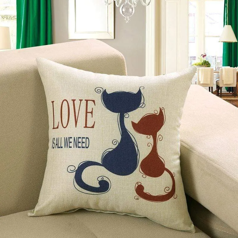 Housse de coussin de canapé imprimée CATOCAT