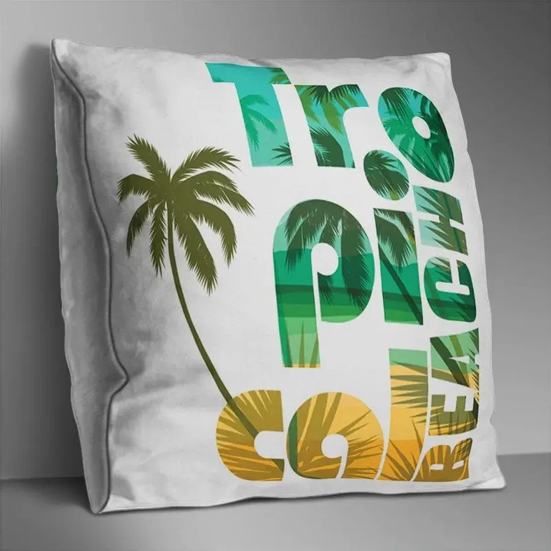Housse de coussin imprimé double face
