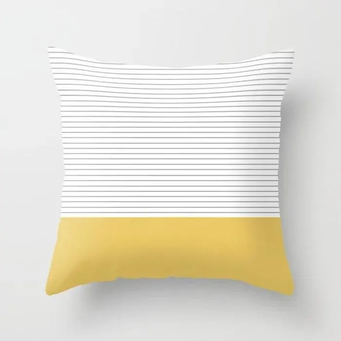 JAUNE - Housse de coussin décoratif