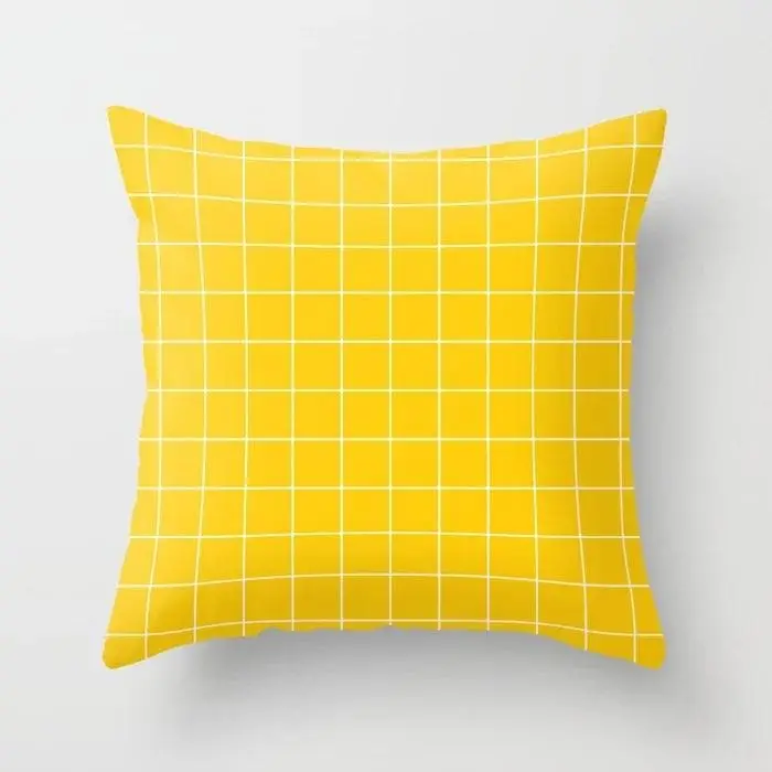 JAUNE - Housse de coussin décoratif