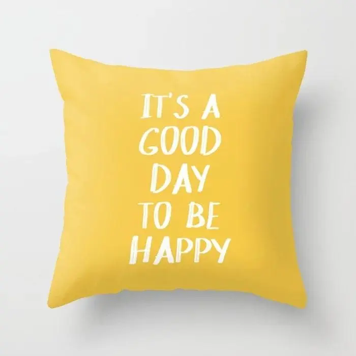 JAUNE - Housse de coussin décoratif