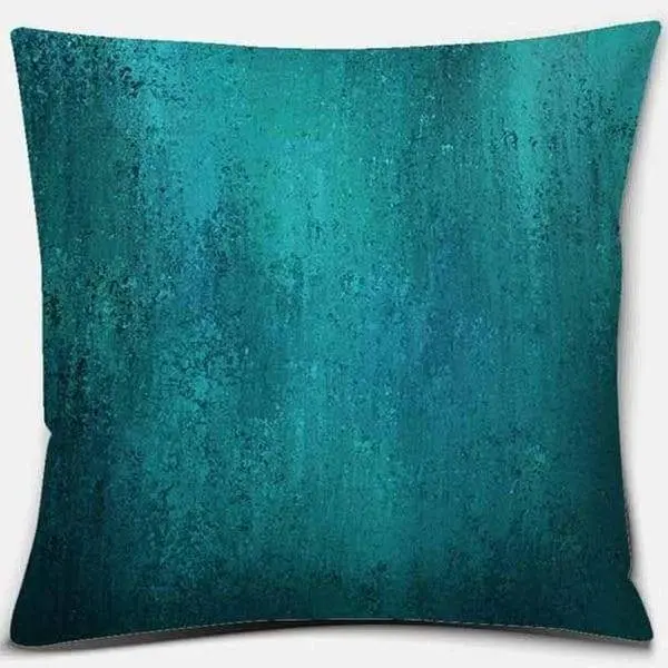 BLEU CANARD - Housse de coussin décorative couleur bleu canard