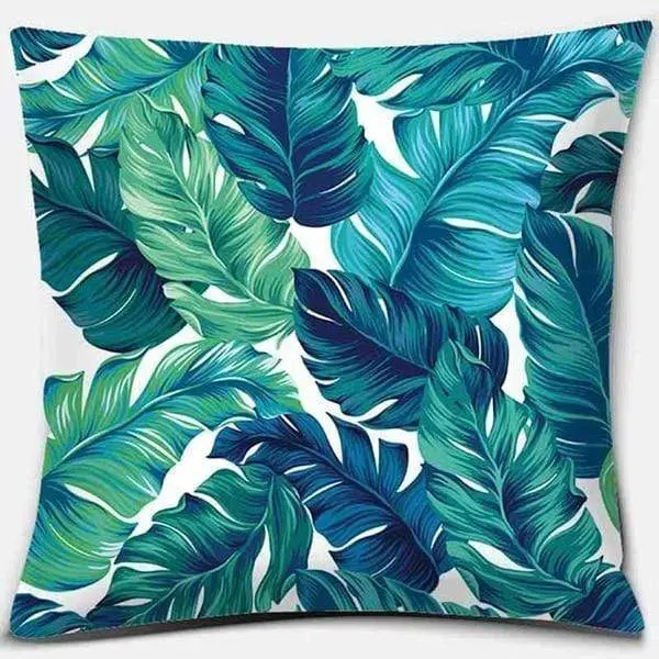 BLEU CANARD - Housse de coussin décorative couleur bleu canard