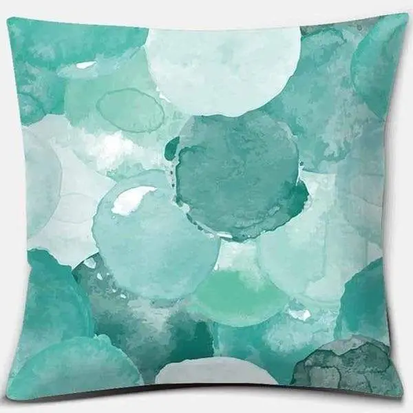 BLEU CANARD - Housse de coussin décorative couleur bleu canard
