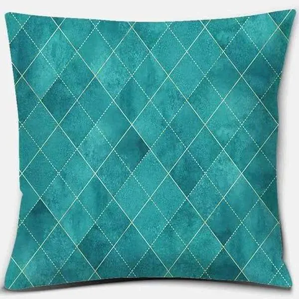 BLEU CANARD - Housse de coussin décorative couleur bleu canard