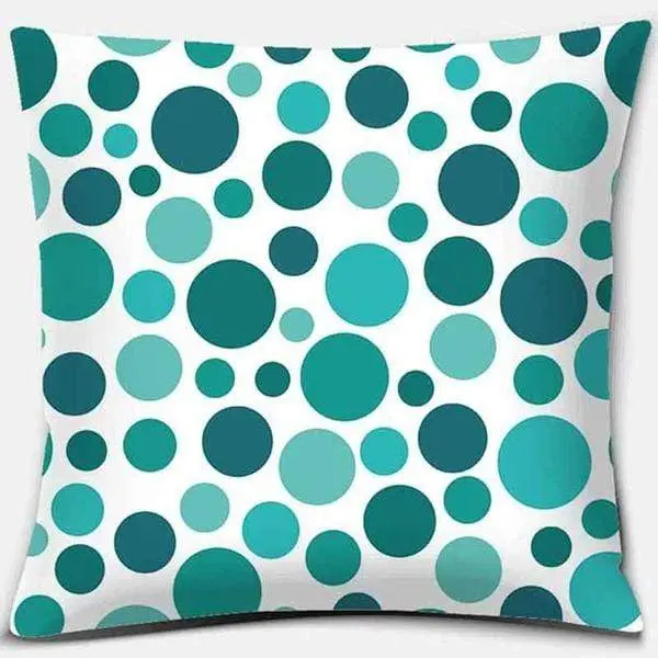BLEU CANARD - Housse de coussin décorative couleur bleu canard