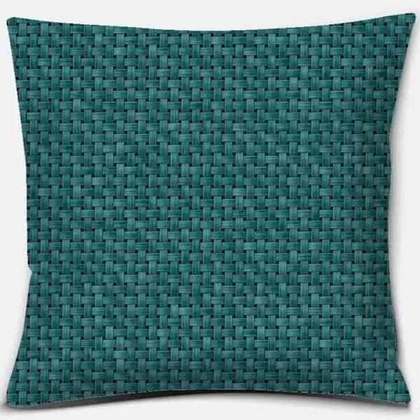 BLEU CANARD - Housse de coussin décorative couleur bleu canard