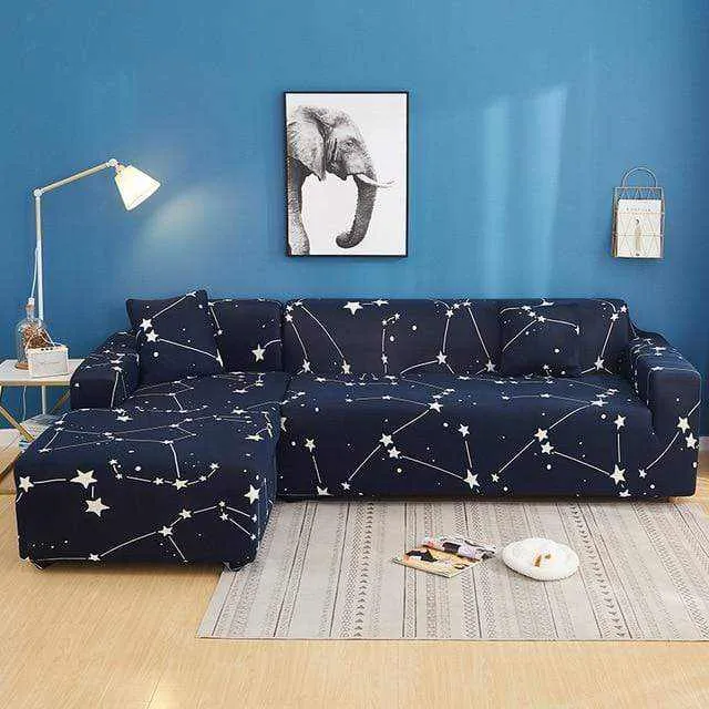 Housse canapé d'angle universelle élastique ETOILE