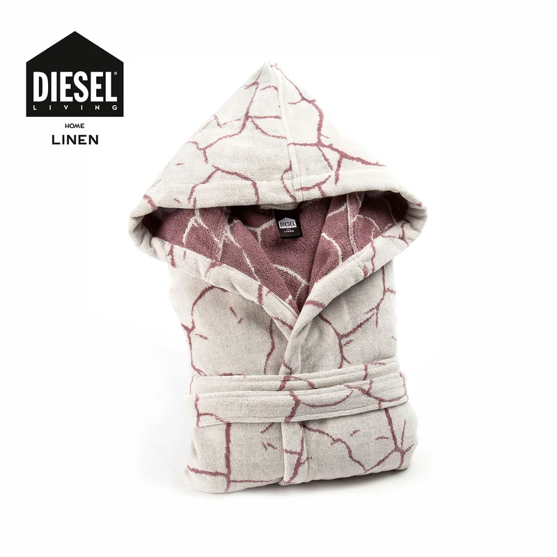Accappatoio con Cappuccio crackle diesel Moderno in Cotone 410 gr/mq