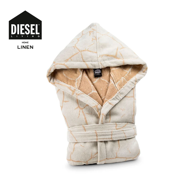 Accappatoio con Cappuccio crackle diesel Moderno in Cotone 410 gr/mq