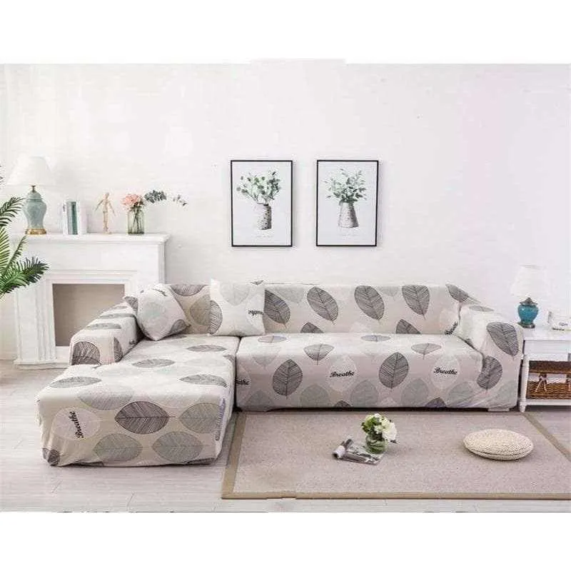 Housse de canapé d'angle extensible pour canapé et fauteuil FLEUR D’ÉTÉ