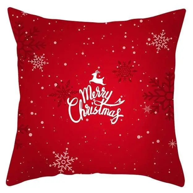 Housse de coussin Noël Rouge