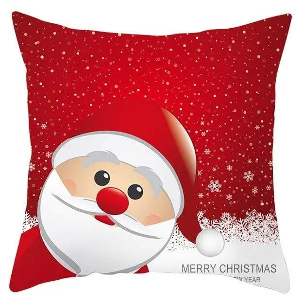 Housse de coussin Noël Rouge