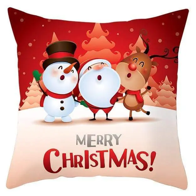 Housse de coussin Noël Rouge
