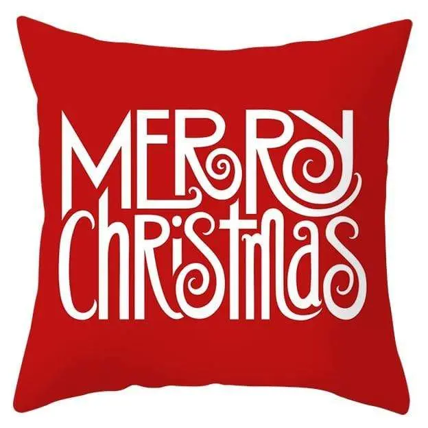 Housse de coussin Noël Rouge
