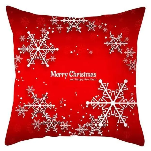 Housse de coussin Noël Rouge