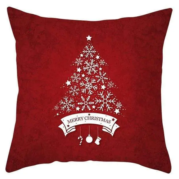Housse de coussin Noël Rouge
