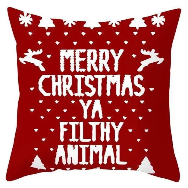 Housse de coussin Noël Rouge