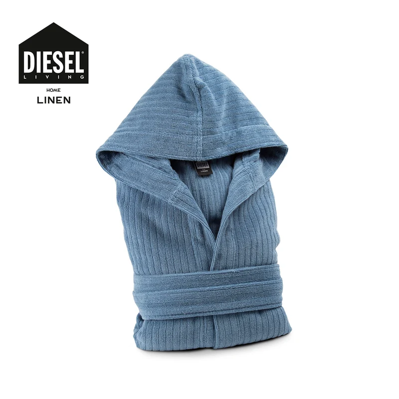 Accappatoio con Cappuccio solid diesel in Cotone 380 gr/mq