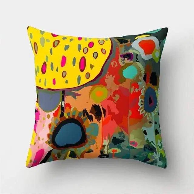 Housse coussin motif peinture oiseau-Housse De France