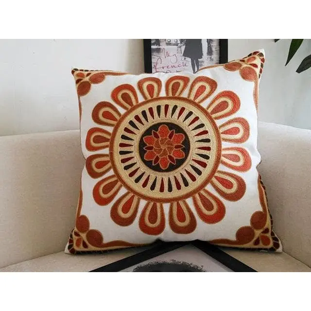 Housse de coussin canapé brodée avec double renfort BRODE