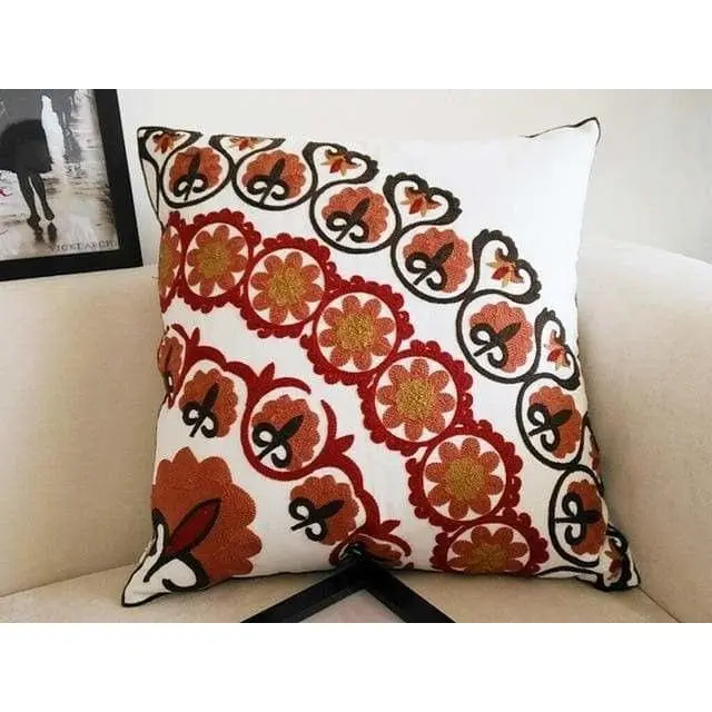 Housse de coussin canapé brodée avec double renfort BRODE