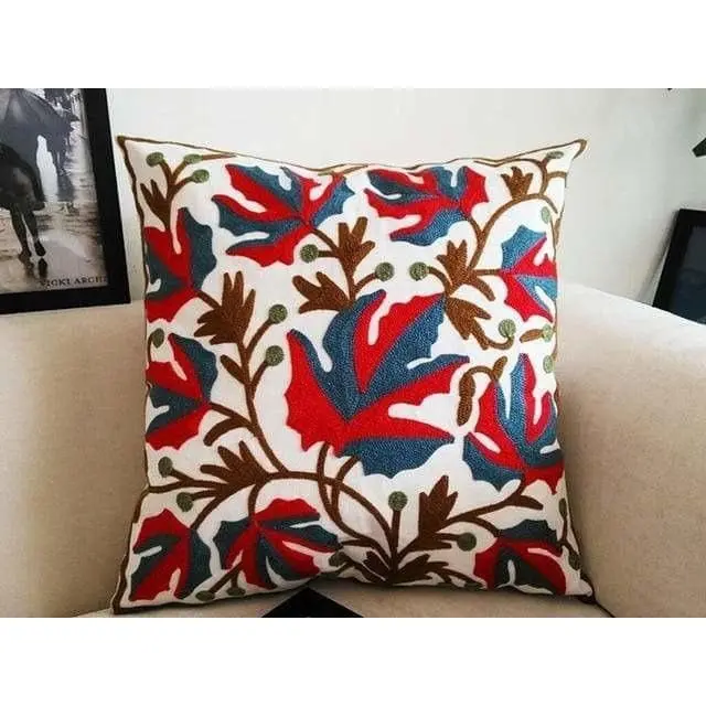 Housse de coussin canapé brodée avec double renfort BRODE