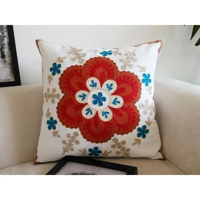 Housse de coussin canapé brodée avec double renfort BRODE